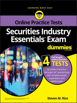 cover image of Securities Industry Essentials Exam For Dummies with Online Practice
